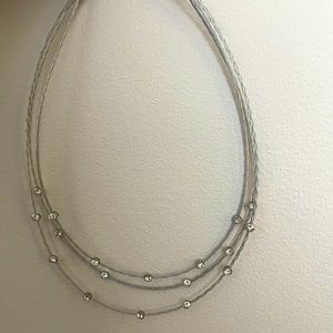Seasonal Whispers Tribeca,NYC twisted silver cable style  diamonds rhinestone